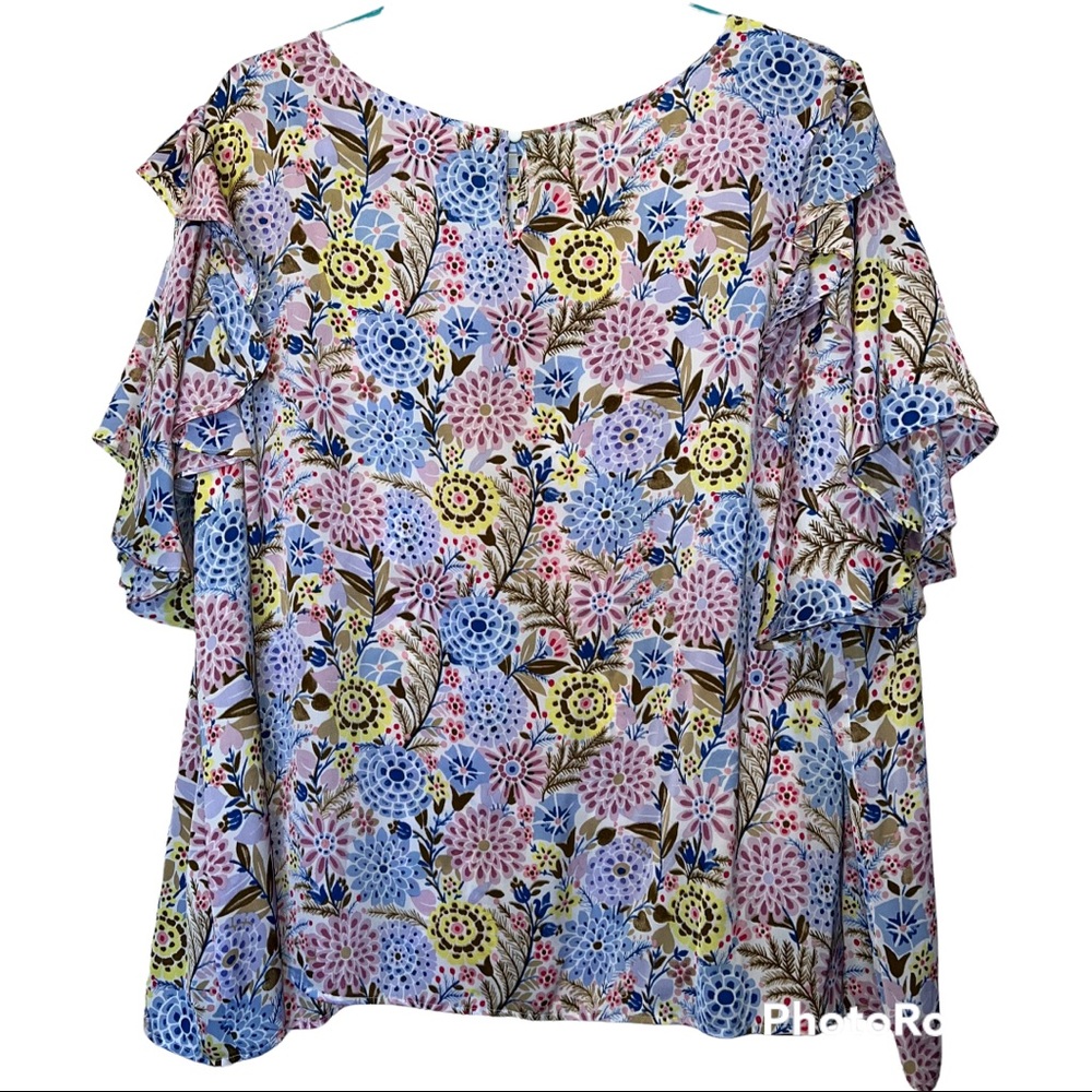 Nanette By Nanette Lepore Flowy Flutter Sleeve Top - image 2